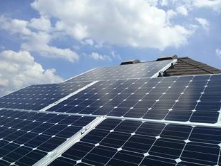 Rooftop Solar PV Panels on a roof