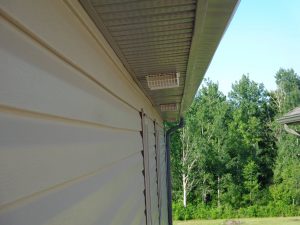 Example of three exhaust hood on one soffit